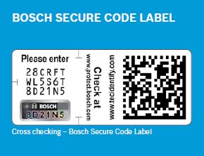 bosch productcode