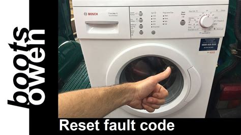 Read Bosch Classixx Washing Machine Fault Codes 