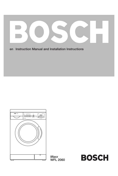 Download Bosch Maxx Wfl 2060 Manual 