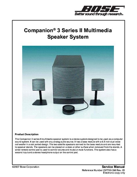 Read Bose Companion 3 Manual 