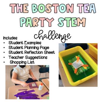 Boston Tea Party Stem Challenge By Stemsational Stem Boston Tea Party Activity For Kids - Boston Tea Party Activity For Kids