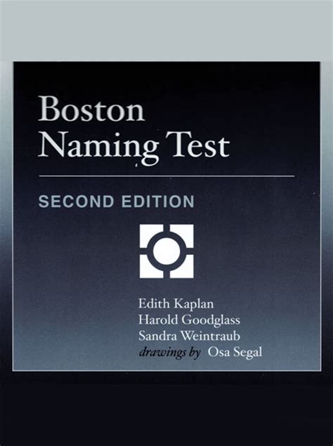 Read Online Boston Naming Test Second Edition 