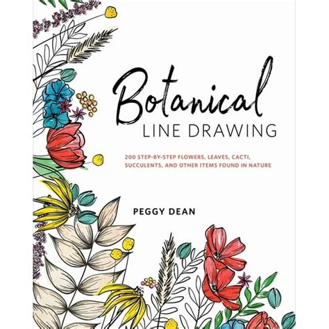 botanical line drawing 200 step by step flowers le