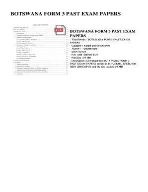 Full Download Botswana Form 3 Past Exam Papers 