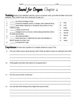 Bound For Oregon Chapter Questions