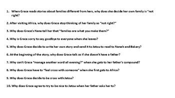 Boundless Grace Comprehension Questions