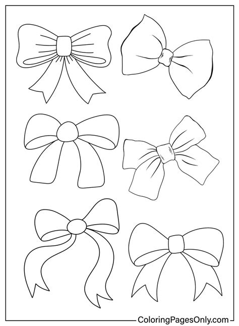 bow coloring pages