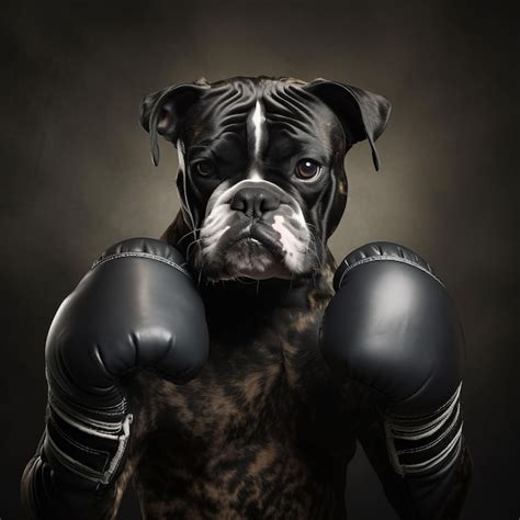 boxe chien toile pas de cadre impression de peint