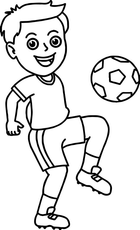 Boy Playing Football Coloring Page Print It Free Coloring Pages For Boys Sports - Coloring Pages For Boys Sports