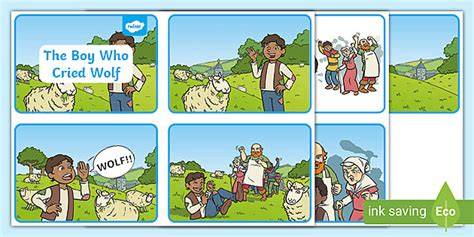 boy who cried wolf sequencing pictures
