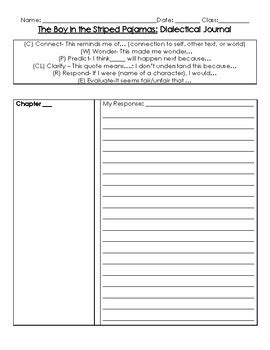 Download Boy In The Striped Pajamas Dialectical Journal 