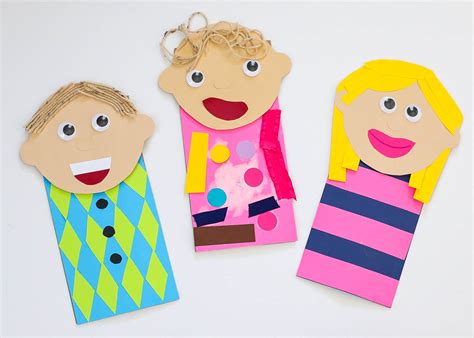 Read Boy Paper Bag Puppet Templates 
