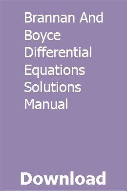 Download Boyce Brannan Solutions 