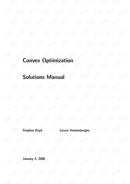 Read Boyd Convex Optimization Solution Manual Pdf 