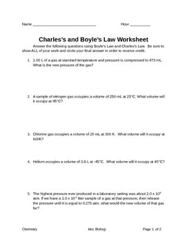 Boyles And Charles Laws Worksheets K12 Workbook Boyle S Law Worksheet With Answers - Boyle's Law Worksheet With Answers
