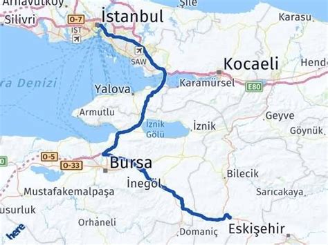 bozüyük istanbul arası kaç km