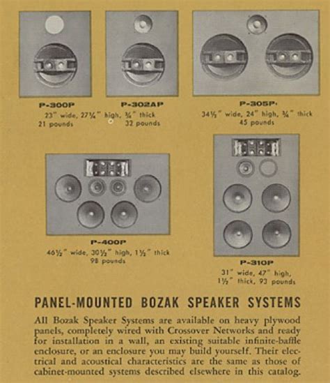 Bozak Speaker Catalog