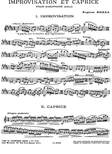 Bozza Caprice Recital Notes
