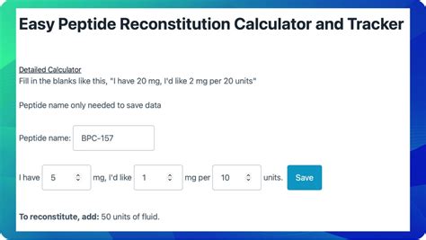 Bpc 157 Dosage Calculator