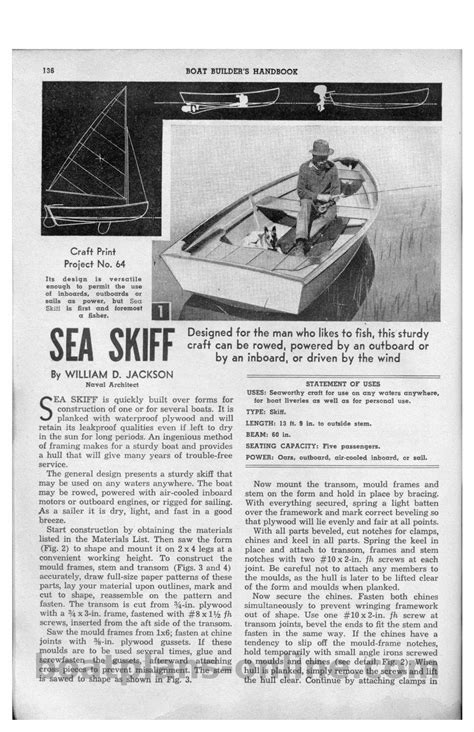 Download Bpo Seaskiff 1 Free Boat Plans 