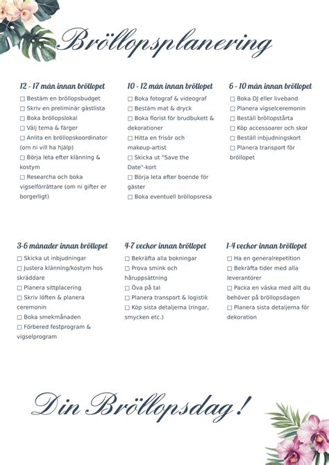 bröllopsplanering