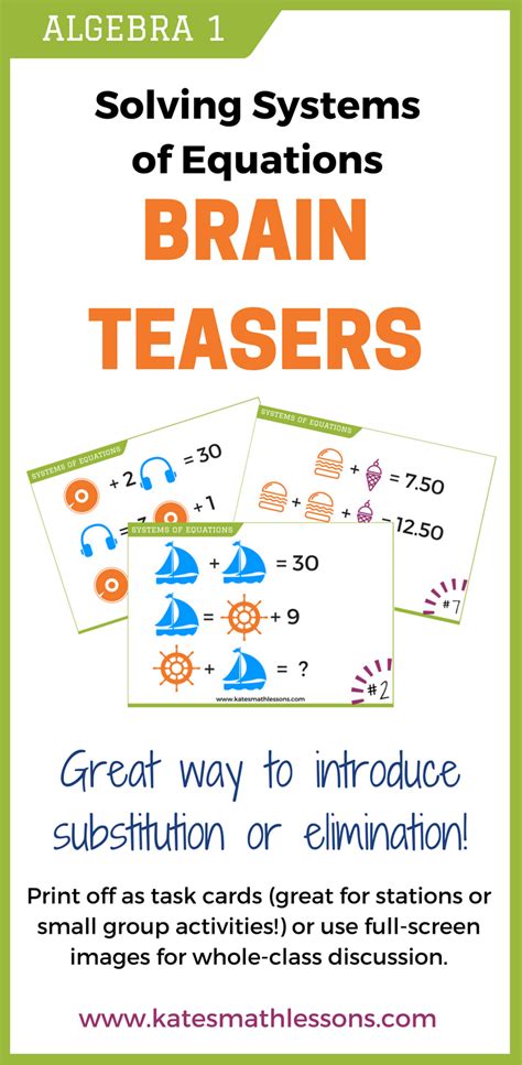 Brain Teasers Equations Teaching Resources Teachers Pay Teachers Letter Equations Brain Teasers - Letter Equations Brain Teasers