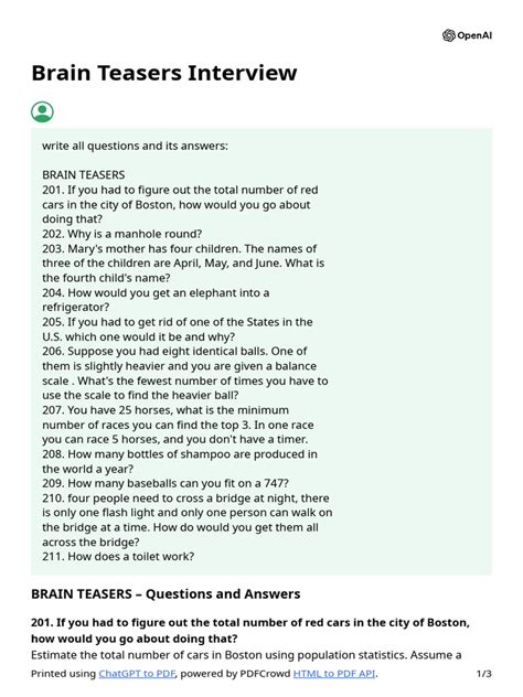 brain teasers interview questions and answers asciiore