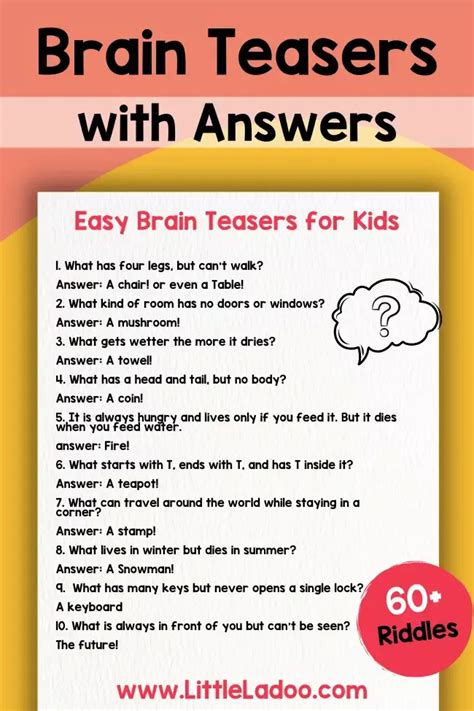 brain teasers question and answer