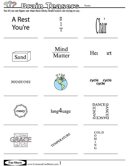 Brain Teasers Worksheet Download Common Core Sheets Brain Teasers Common Core Sheets Answers - Brain Teasers Common Core Sheets Answers
