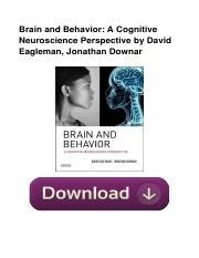 Download Brain And Behavior A Cognitive Neuroscience Perspective By David Eagleman And Jonathan Downar 