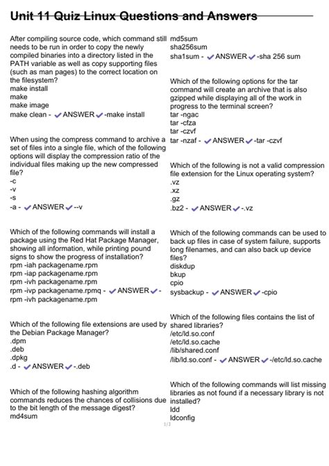brainbench answers linux