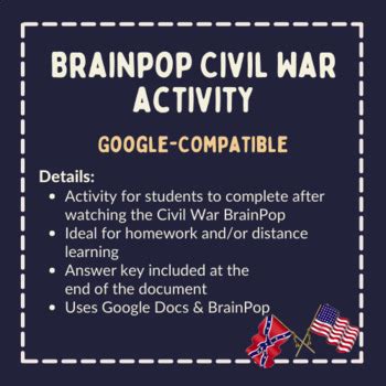 Brainpop Answer Key Civil War