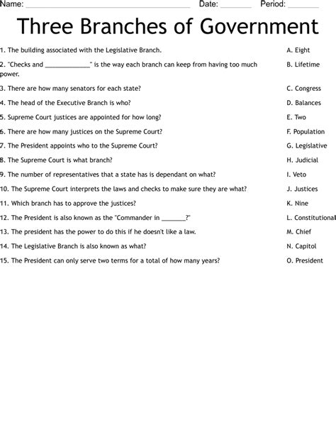 Branches Of Government Worksheet The Balance Of Government Worksheet - The Balance Of Government Worksheet