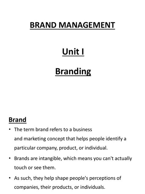 Brand Management Study Material