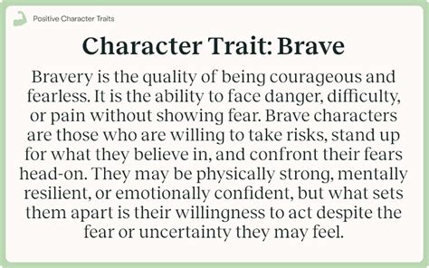 Brave Trait
