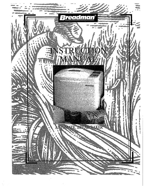 Breadman Tr800 Instruction Manual
