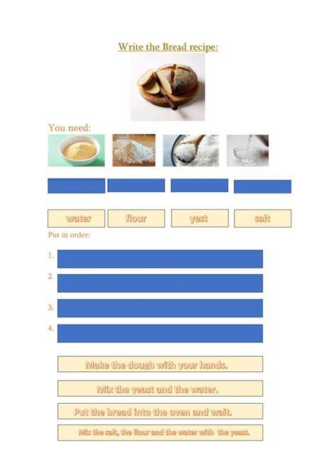 breads study sheet