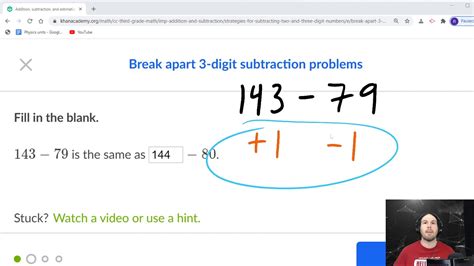 Break Apart 3 Digit Subtraction Problems Khan Academy Break Apart Strategy Subtraction - Break Apart Strategy Subtraction