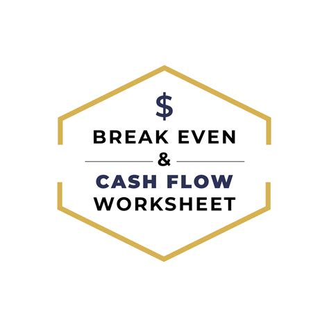 Break Even And Cash Flow Jeweler Worksheet Accounting Break Even Worksheet - Break Even Worksheet