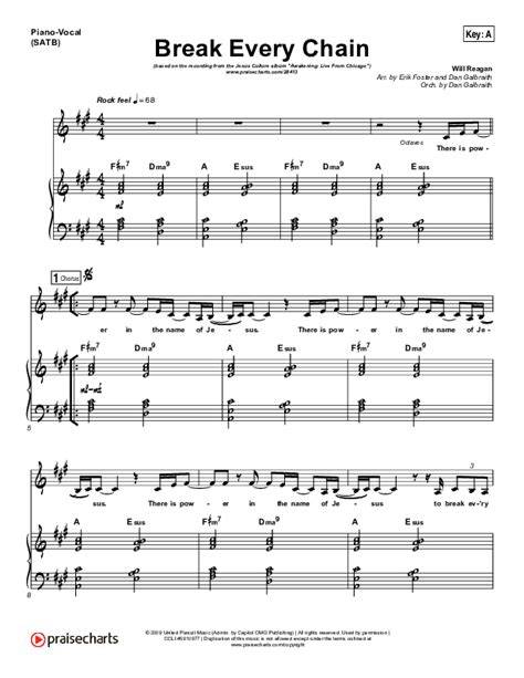 break every chain piano sheet music