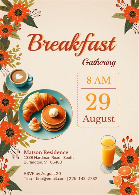 breakfast flyer templates