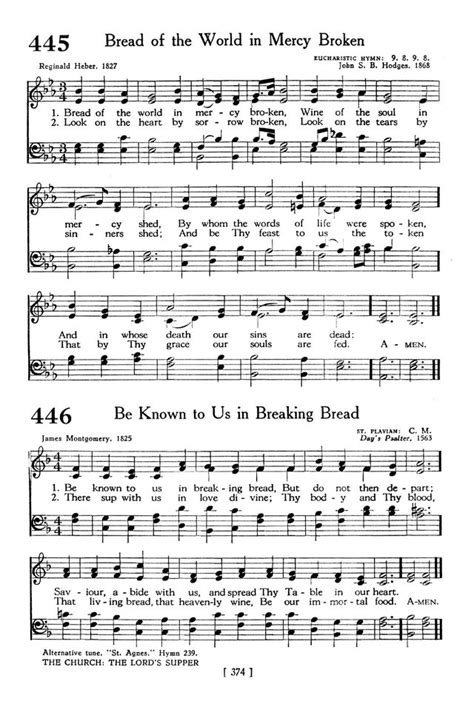 Breaking Bread Hymnal Accompaniment