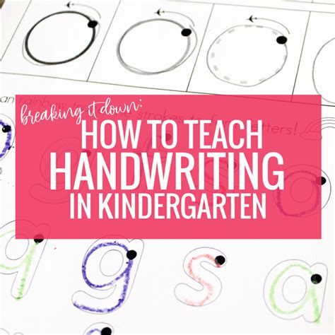 Breaking It Down How To Teach Handwriting In Handwriting Kindergarten - Handwriting Kindergarten