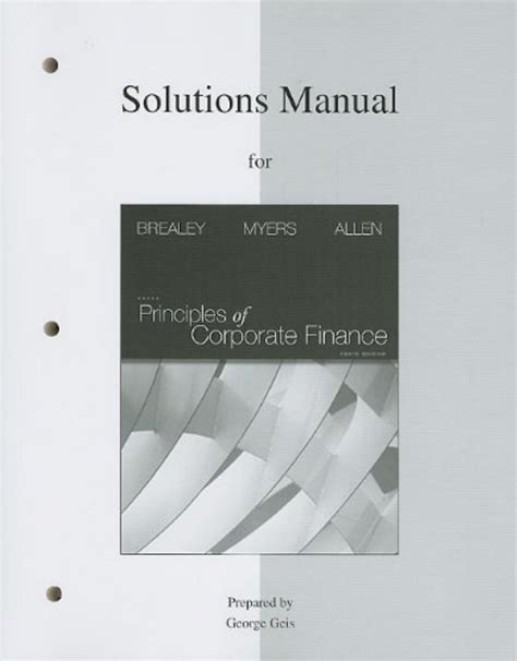 Read Online Brealey Myers Corporate Finance Solutions 