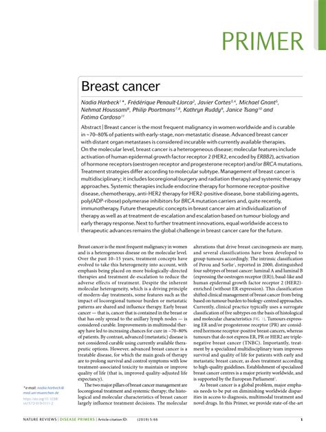 Download Breast Cancer Research Paper 