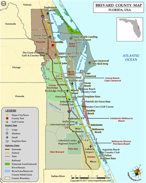 brevard county florida map