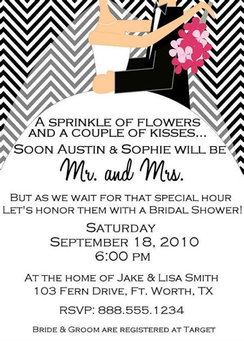 Bride And Groom Wedding Shower Invitations