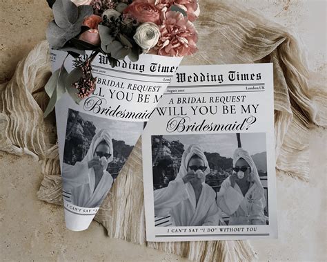 Bridesmaid Newspaper Template