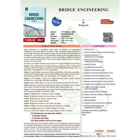 Bridge Engineering Charotar Publishing