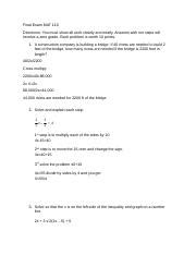 Bridge To Algebra 110